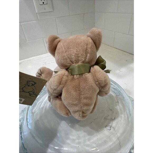VTG Boyds Bears-J.B Bean 10” Bear Plush Beanie W/Green Bow 5-Way Jointed - Picture 6 of 12